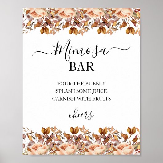 Herfst herfst leest roestrijk land boho Wedding Poster (Voorkant)