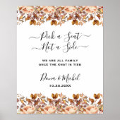 Herfst herfst leest roestrijk land boho Wedding Poster (Voorkant)