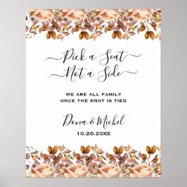 Herfst herfst leest roestrijk land boho Wedding Poster