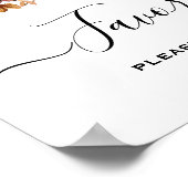 Herfst herfst leest roestrijk land boho Wedding Poster (Hoek)