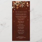 Herfst herfst leest roestrijk land boho Wedding Programmakaart (Achterkant)