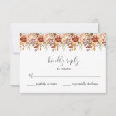 Herfst herfst leest roestrijk land boho Wedding RSVP Kaartje (Voorkant)