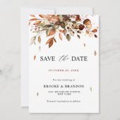 Herfst herfst leest roestrijk land boho Wedding Sa Save The Date (Voorkant)
