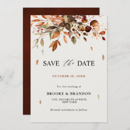 Herfst herfst leest roestrijk land boho Wedding Save The Date