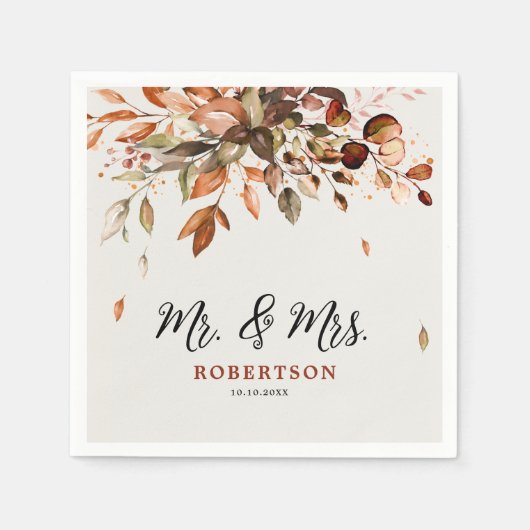 Herfst herfst leest roestrijk land boho Wedding Servet (Voorkant)