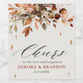 Herfst herfst leest roestrijk land boho Wedding Wijn Etiket (Enkel label)