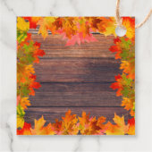 Herfst herfst lekt op Barn Wood Happy Thanksgiving Bedankjes Labels (Achterkant)