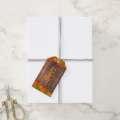 Herfst herfst lekt op Barn Wood Happy Thanksgiving Cadeaulabel (Met Touw)