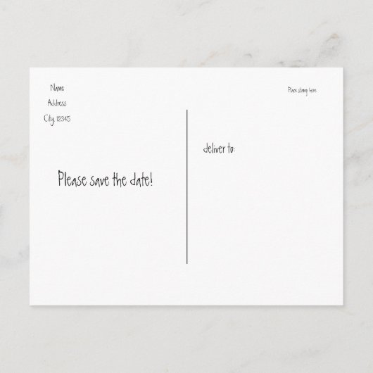 Herfst Herfst Lights Rustiek Briefkaart Save Date (Achterkant)