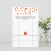 Herfst herfst Little Pumpkin Baby shower Bingo Gam (Staand voorkant)
