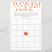 Herfst herfst Little Pumpkin Baby shower Bingo Gam (Voorkant)