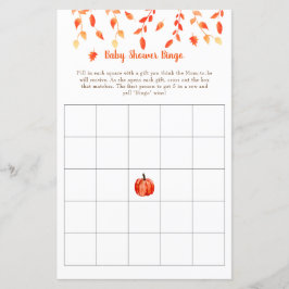 Herfst herfst Little Pumpkin Baby shower Bingo Gam