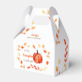 Herfst herfst Little Pumpkin Baby shower Leaves Bedankdoosjes (Achterkant)