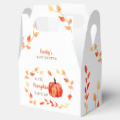 Herfst herfst Little Pumpkin Baby shower Leaves Bedankdoosjes (Geopend)