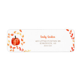 Herfst herfst Little Pumpkin Baby shower Leaves Etiket