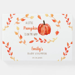 Herfst herfst Little Pumpkin Baby shower Leaves Gastenboek