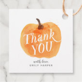 Herfst herfst Little Pumpkin Double Sided Bedankt Bedankjes Labels (Achterkant)