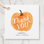 Herfst herfst Little Pumpkin Double Sided Bedankt Bedankjes Labels (Voorkant)