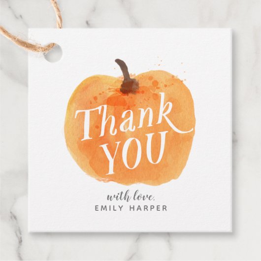 Herfst herfst Little Pumpkin Double Sided Bedankt Bedankjes Labels (Voorkant)