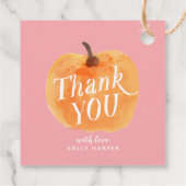 Herfst herfst Little Pumpkin Double Sided Bedankt Bedankjes Labels (Achterkant)