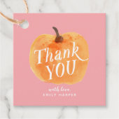 Herfst herfst Little Pumpkin Double Sided Bedankt Bedankjes Labels (Voorkant)