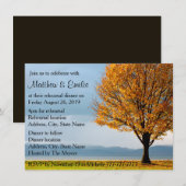 Herfst herfst Maple Tree Rehearsal Dinner Kaart (Voorkant / Achterkant)