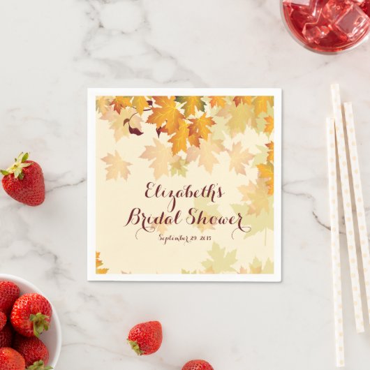 Herfst Herfst Maple verlaat bruiloft Vrijgezellenf Servetten (Insitu)