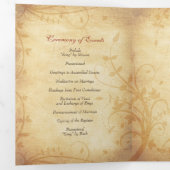 Herfst Herfst Maples Leaves Bruiloft Tri-Fold Prog Drieluik Programma (Binnenzijde eerst)