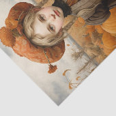 Herfst Herfst Meisje Pompoen Thanksgiving Decoupag Tissuepapier (Detail)