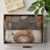 Herfst Herfst Meisje Pompoen Thanksgiving Decoupag Tissuepapier (Geschenk)