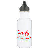 Herfst herfst meisje spelen met bladeren drinken f waterfles (Rechts)