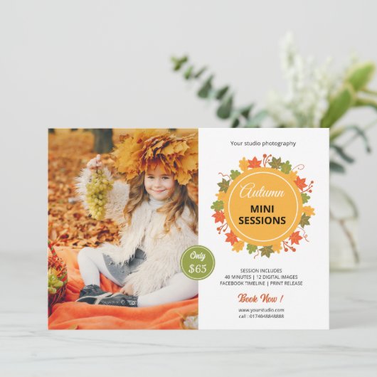 Herfst / Herfst Mini Sessie Sjabloon (Staand voorkant)