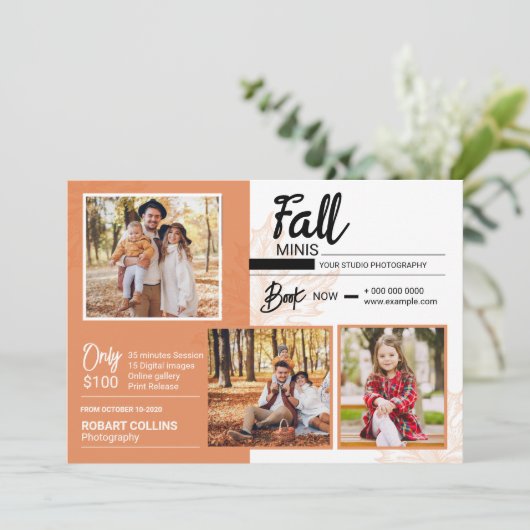 Herfst / Herfst Mini Sessie Sjabloon (Staand voorkant)