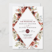 Herfst herfst Mix Colors Floral Wedding Invitation Kaart (Voorkant)
