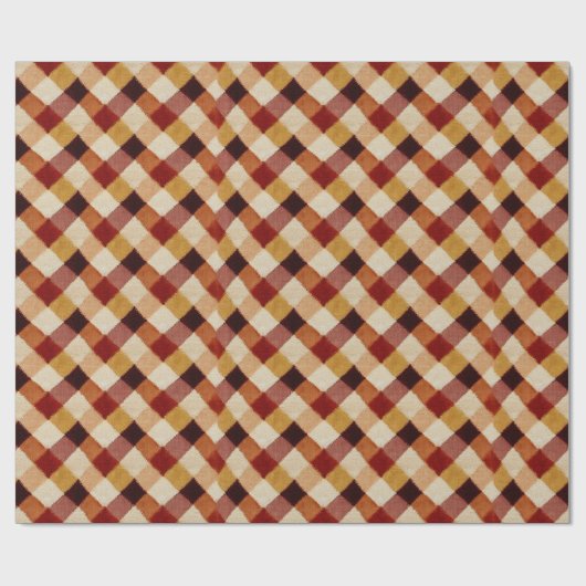Herfst Herfst Modern Argyle Patroon No13 Cadeaupapier (Vlak)