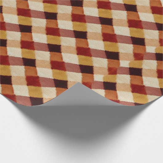 Herfst Herfst Modern Argyle Patroon No13 Cadeaupapier (Hoek)