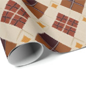 Herfst Herfst Modern Argyle Patroon No14 Cadeaupapier (Rol Hoek)