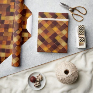 Herfst Herfst Modern Argyle Patroon No16 Cadeaupapier