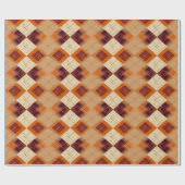 Herfst Herfst Modern Argyle Patroon No17 Cadeaupapier (Vlak)
