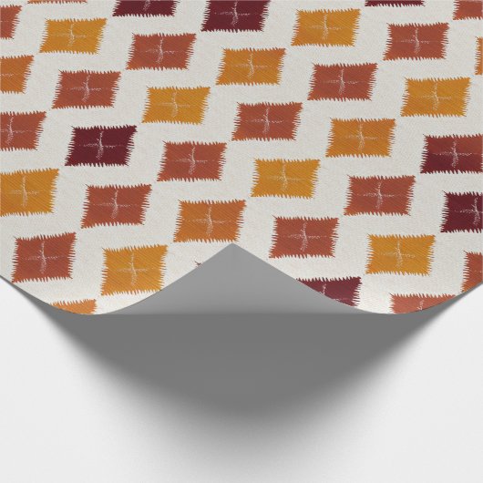 Herfst Herfst Modern Argyle Patroon No1 Cadeaupapier (Hoek)