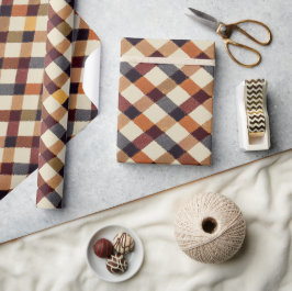 Herfst Herfst Modern Argyle Patroon No3 Cadeaupapier