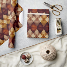 Herfst Herfst Modern Argyle Patroon No4 Cadeaupapier