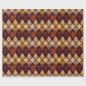 Herfst Herfst Modern Argyle Patroon No4 Cadeaupapier (Vlak)