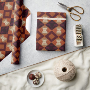 Herfst Herfst Modern Argyle Patroon No5 Cadeaupapier