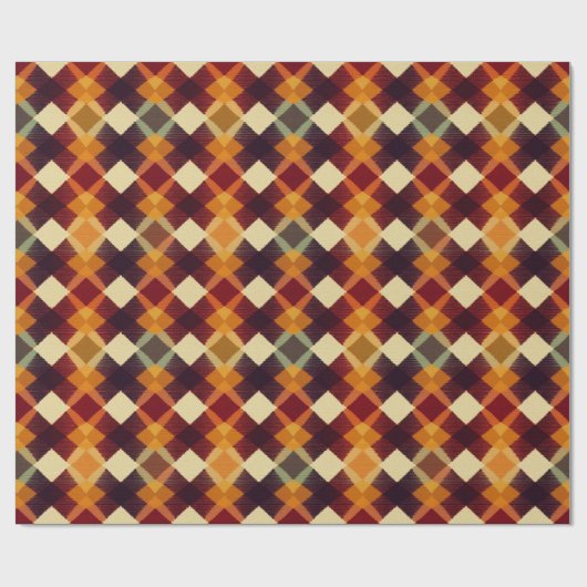 Herfst Herfst Modern Argyle Pattern No8 Cadeaupapier (Vlak)