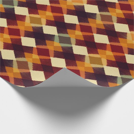 Herfst Herfst Modern Argyle Pattern No8 Cadeaupapier (Hoek)