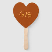Herfst herfst Mr en Mrs fans/paddles Hand Fan Handwaaier (Achterkant)