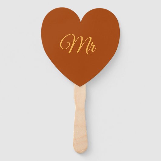 Herfst herfst Mr en Mrs fans/paddles Hand Fan Handwaaier (Achterkant)