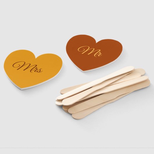 Herfst herfst Mr en Mrs fans/paddles Hand Fan Handwaaier (Niet-gemonteerd)