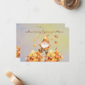 Herfst Herfst Nieuw Adres Notitiekaartje (Voorkant / Achterkant in situ)